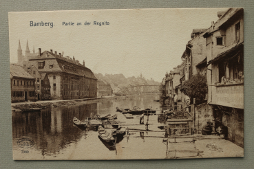 AK Bamberg / 1905-1920 / Partie an der Regnitz / Boote